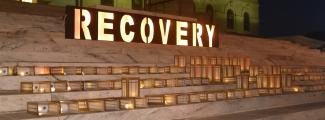 A sign that says 'Recovery'
