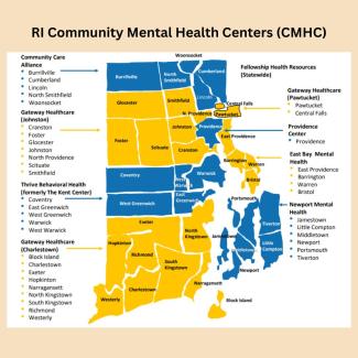 Map of RI Community Health Centers
