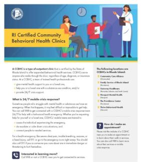 Info on CCBHCs