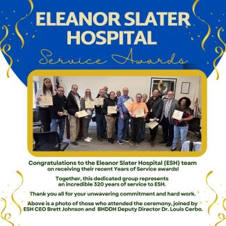 Service Awards were presented last month to long-serving staff members.